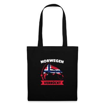 Angler Norwegisch Angeln Norwegen Norwegen Gesche - Stoffbeutel - Schwarz - Vorne