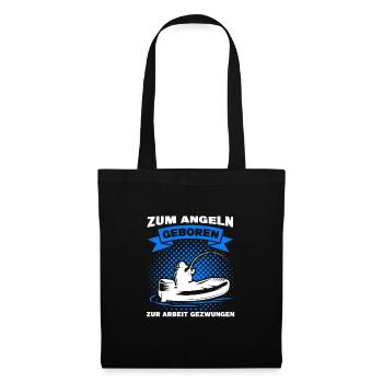 Angeln Fisch Fischer Angler Angeln Geschenk - Stoffbeutel - Schwarz - Vorne