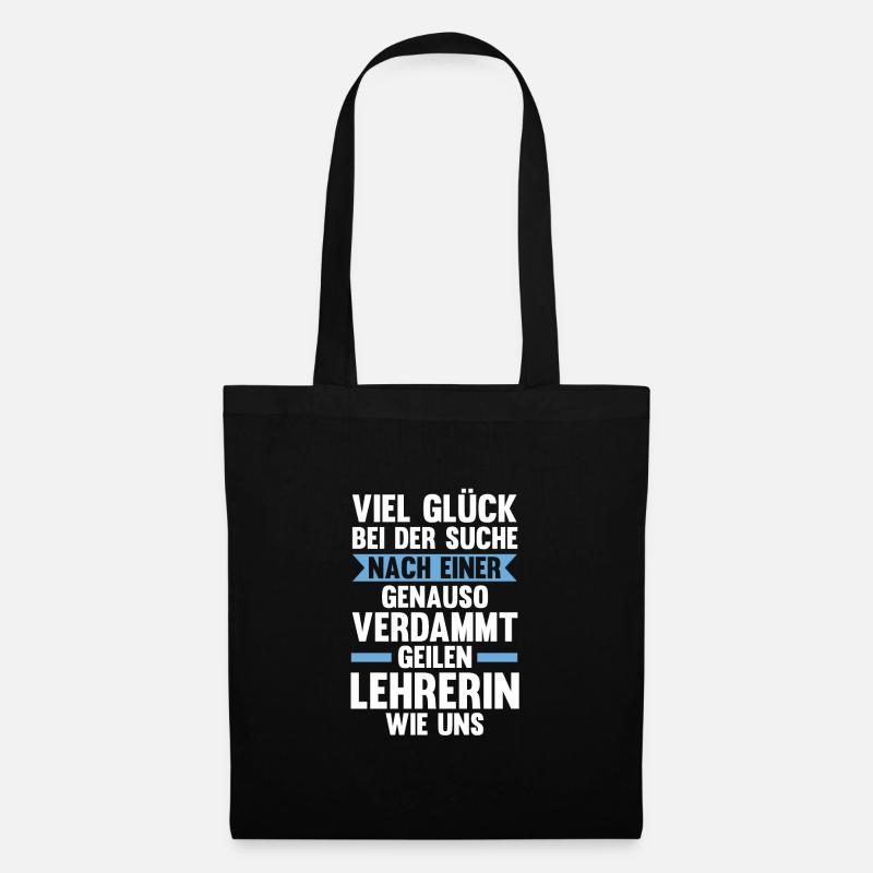 Lehrerin Rente Schullehrerin Geschenk - Stoffbeutel - Schwarz