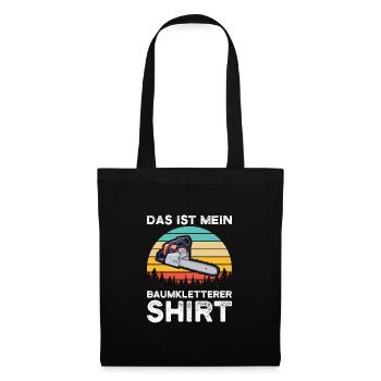 Baumkletterer Arborist Baumklettern Geschenk - Stoffbeutel - Schwarz - Vorne