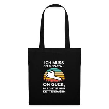 Baumkletterer Arborist Baumpfleger Geschenk - Stoffbeutel - Schwarz - Vorne