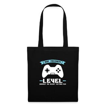 Gaming Zocken Gamer Geschenk - Stoffbeutel - Schwarz - Vorne