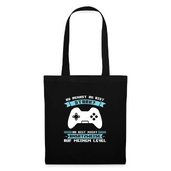Gaming Zocken Konsole Geschenk - Stoffbeutel - Schwarz - Vorne