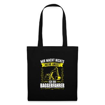 Baggerfahrer Job Bagger Geschenk - Stoffbeutel - Schwarz - Vorne