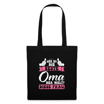 Oma Familie Großmutter Geschenk - Stoffbeutel - Schwarz - Vorne