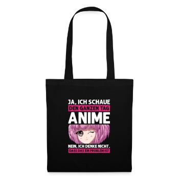 Otaku Japan Anime Merch Anime Merch Geschenk - Stoffbeutel - Schwarz - Vorne