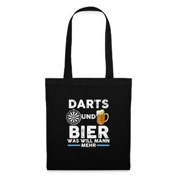 Fisch Fischer Angler angeln Geschenk - Stoffbeutel - Schwarz - Vorne