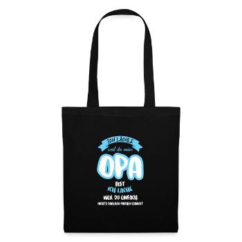 Opas Opa Opas Geschenk - Stoffbeutel - Schwarz - Vorne