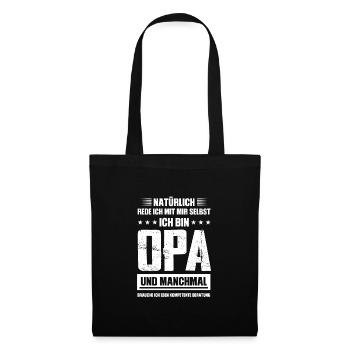 Opas Opa Opas Geschenk - Stoffbeutel - Schwarz - Vorne