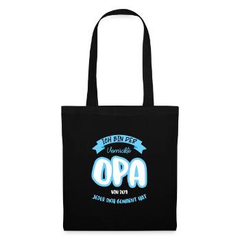 Opas Opa Opas Geschenk - Stoffbeutel - Schwarz - Vorne