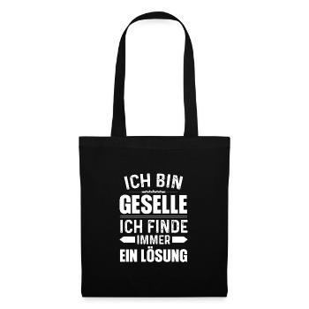 Geselle 2023 Geselle Geselle bestanden Geschenk - Stoffbeutel - Schwarz - Vorne