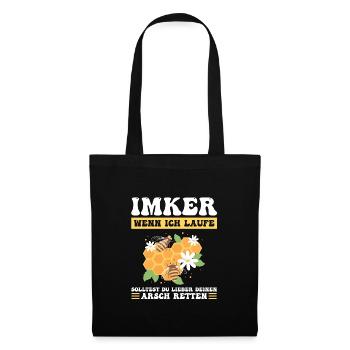 Imker Bienen Bienenzüchter Geschenk - Stoffbeutel - Schwarz - Vorne