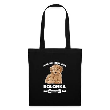 Bolonka Hund Bolonka Zwetna Geschenk - Stoffbeutel - Schwarz - Vorne
