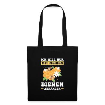 Imker Bienen Bienenzüchter Geschenk - Stoffbeutel - Schwarz - Vorne