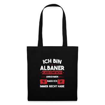 Albanien Heimat Albanisch Geschenk - Stoffbeutel - Schwarz - Vorne