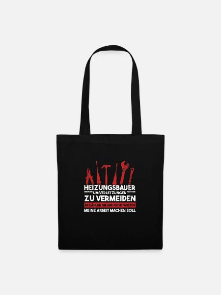 Heizungsbauer Beruf Heizung Geschenk - Stoffbeutel - Schwarz