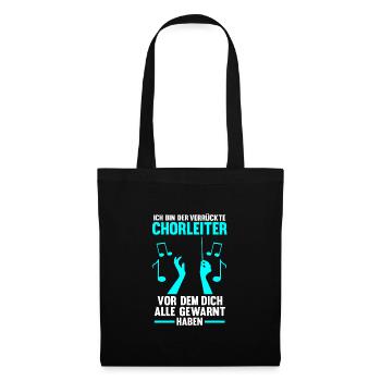 Chorleiter Beruf Chorsänger Geschenk - Stoffbeutel - Schwarz - Vorne