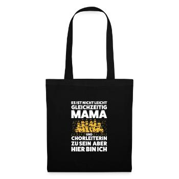 Chorleiterin Mama Chorleitung Geschenk - Stoffbeutel - Schwarz - Vorne
