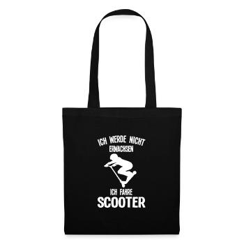 Scooter Roller Stunt Scooter Geschenk - Stoffbeutel - Schwarz - Vorne