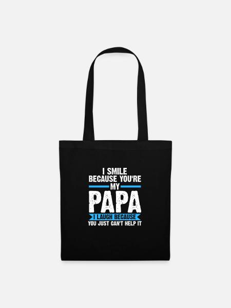 Papa Opa Vatertag Geschenk - Stoffbeutel - Schwarz