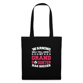 Fußball Oma Enkelin Fußball Oma Sport Geschenk - Stoffbeutel - Schwarz - Vorne