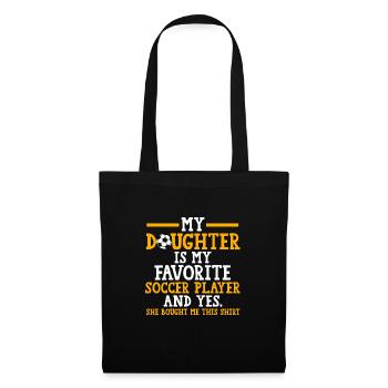 Soccer Mom Tochter Soccer Mom Sport Geschenk - Stoffbeutel - Schwarz - Vorne