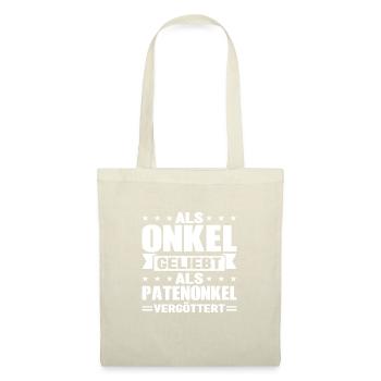 Onkel Patenonkel Taufpate Geschenk - Stoffbeutel - Natur - Vorne