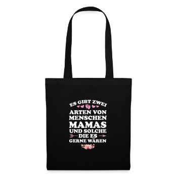 Mutter Mama Mütter Geschenk - Stoffbeutel - Schwarz - Vorne