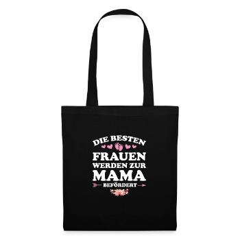 Mutter Mama Mütter Geschenk - Stoffbeutel - Schwarz - Vorne