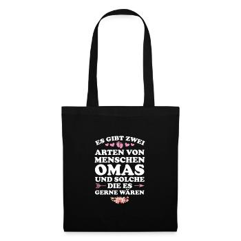Oma Großmutter Großmütter Geschenk - Stoffbeutel - Schwarz - Vorne