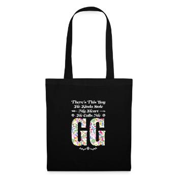 Großmutter GG Oma Geschenk - Stoffbeutel - Schwarz - Vorne
