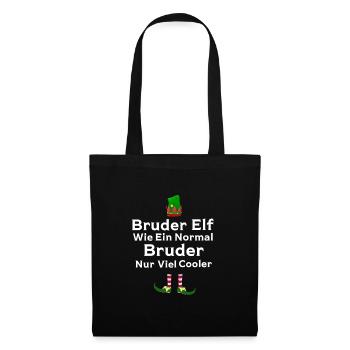 Bruder Elf Geschwister Geschenk - Stoffbeutel - Schwarz - Vorne