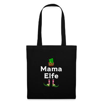 Mutter Elfe Mamas Geschenk - Stoffbeutel - Schwarz - Vorne