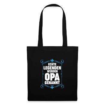 Opa Großvater Großväter Geschenk - Stoffbeutel - Schwarz - Vorne