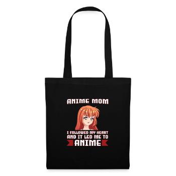 anime merch Anime anime mom Geschenk - Stoffbeutel - Schwarz - Vorne