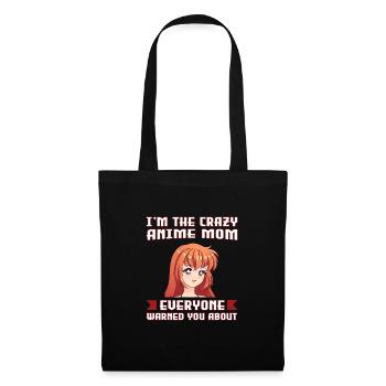 anime merch Anime anime mom Geschenk - Stoffbeutel - Schwarz - Vorne