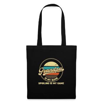 grandfather Grandpa grandad Geschenk - Stoffbeutel - Schwarz - Vorne
