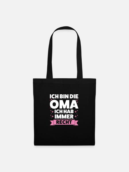 Oma Großmutter Großmütter Geschenk - Stoffbeutel - Schwarz
