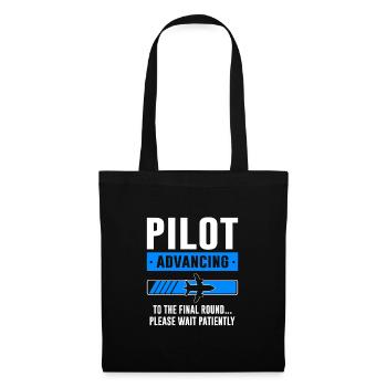 Pilot Pilot Flugzeug Geschenk - Stoffbeutel - Schwarz - Vorne