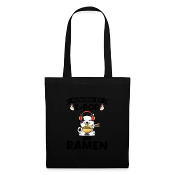 Ramen Merch Ramen kpop Katze Katze Lover Geschenk - Stoffbeutel - Schwarz - Vorne