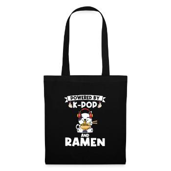 Ramen Merch Ramen kpop Katze Katze Lover Geschenk - Stoffbeutel - Schwarz - Vorne