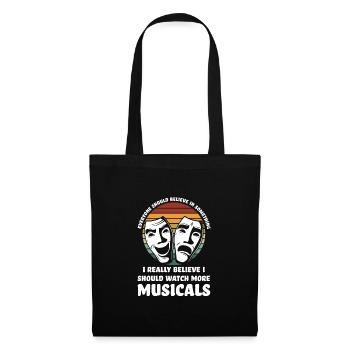 Theater Broadway-Musical Geschenk - Stoffbeutel - Schwarz - Vorne
