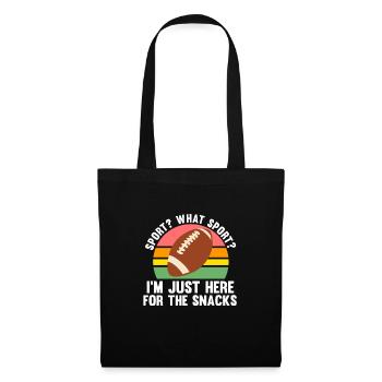 Go Sport Fußball Snacks Geschenk - Stoffbeutel - Schwarz - Vorne