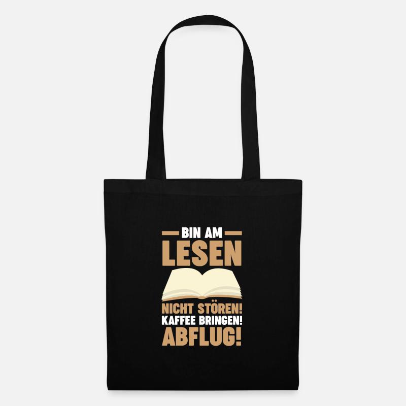Lesen Bücher Bücher Geschenk - Stoffbeutel - Schwarz