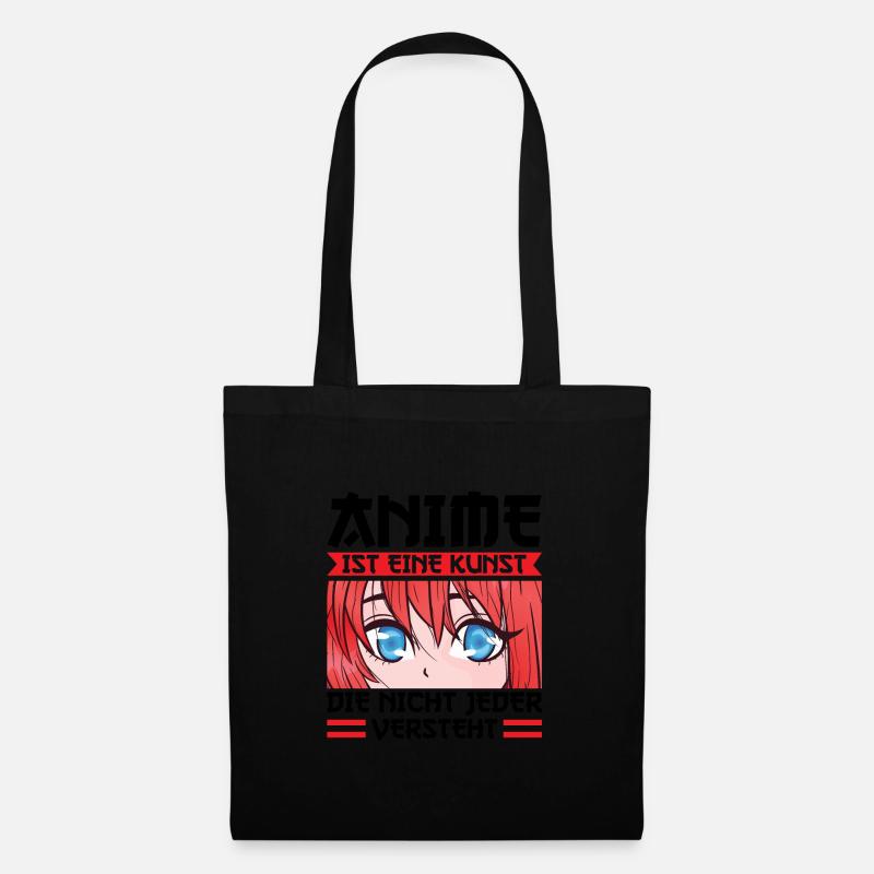 Anime Merch Otaku Geschenk - Stoffbeutel - Schwarz