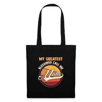Mama Retro Mutter Geschenk - Stoffbeutel - Schwarz - Vorne