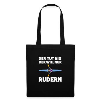 Rudern Sport Rudersport Geschenk - Stoffbeutel - Schwarz - Vorne