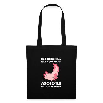 Axolotl Axolotl Tiergeschenk - Stoffbeutel - Schwarz - Vorne