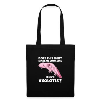 Axolotl Axolotl Tiergeschenk - Stoffbeutel - Schwarz - Vorne