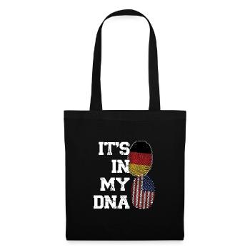 Deutschland Deutsch Deutsche Wurzeln Geschenk - Stoffbeutel - Schwarz - Vorne